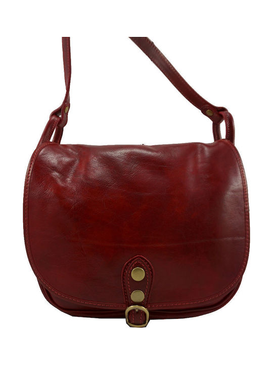 Mybag Leder Damentasche Schultertasche Rot
