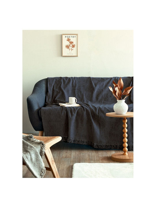 Palamaiki Dona Ριχτάρι Πολυθρόνας Chenille 180x180εκ. Coal