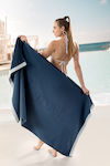 Guy Laroche Beach Towel Cotton Blue 90x180cm.