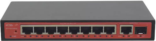 Wi-Tek WI-PCES308GF Managed L2 PoE Switch με 8 Θύρες Gigabit (1Gbps) Ethernet και 1 SFP Θύρα
