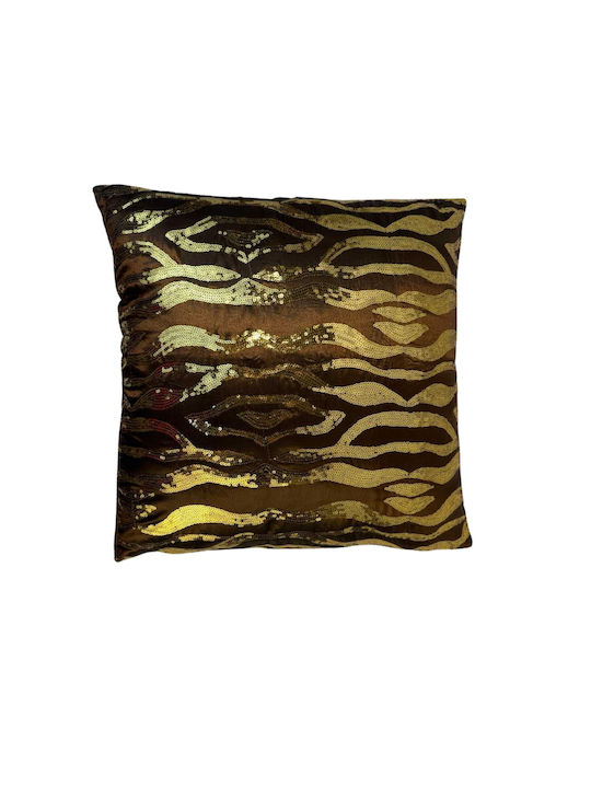 Epiplo-Fos Dekorativer Kissenbezug Orient Golden 43x43cm.