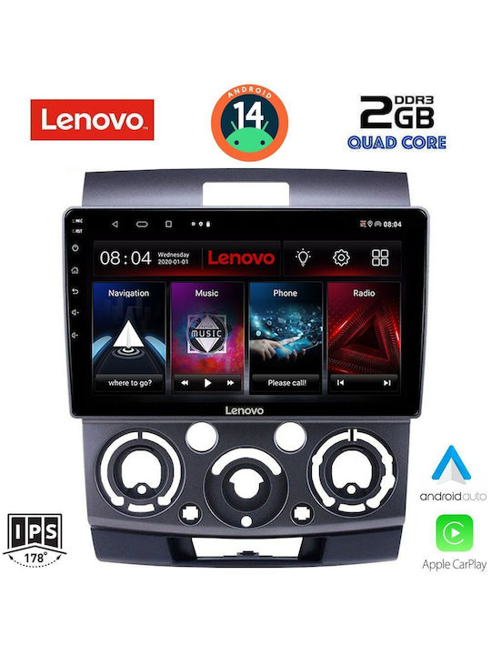 Lenovo Car Audio System for Ford Ranger Mazda BT-50 2006-2011 (Bluetooth/USB/AUX/WiFi/GPS/Apple-Carplay/Android-Auto) with Touch Screen 9"