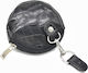 Round Wallet Hanging Hook 10cm Crocodile Alligator Black