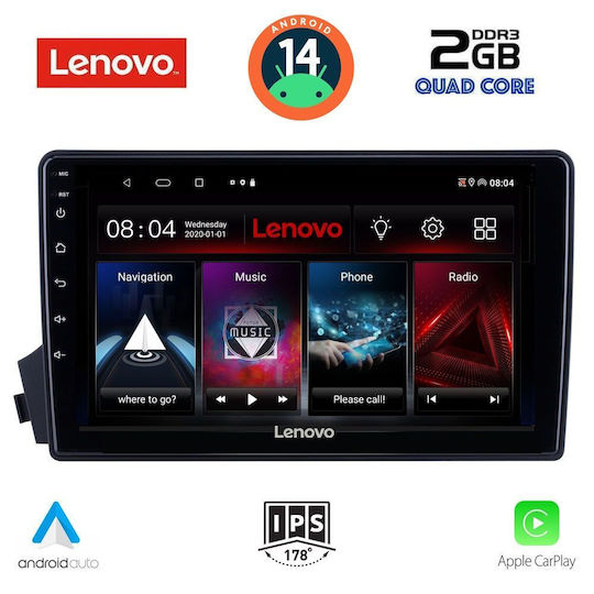 Lenovo Автомобилна Аудио Система (Блутут/USB/AUX/WiFi/GPS/Apple-Carplay/Android-Auto) с Тъчскрийн 9"