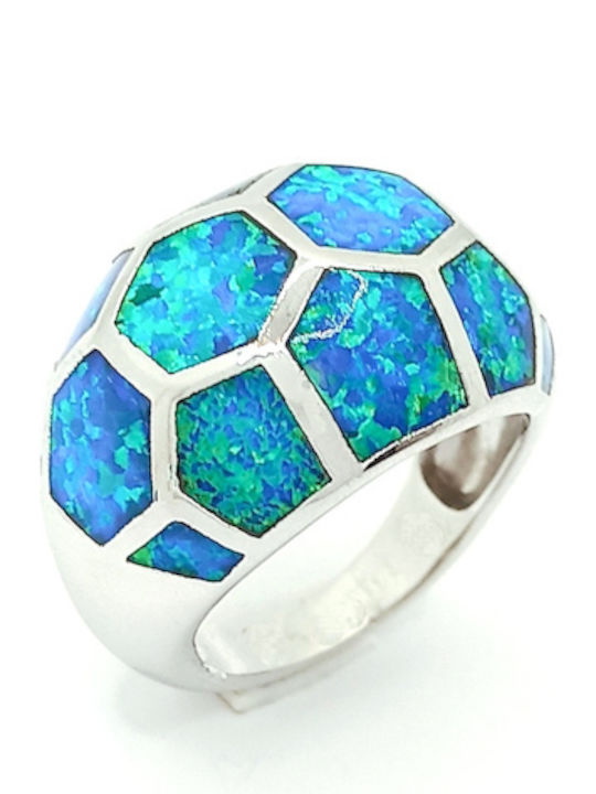 PS Silver Ring with Stones made of Silver