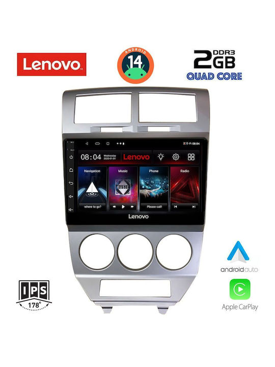 Lenovo Auto-Audiosystem Dodge Kaliber 2006-2012 (Bluetooth/USB/AUX/WiFi/GPS/Apple-Carplay/Android-Auto) mit Touchscreen 10"