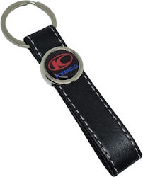 Kymco Keychain Leather Black