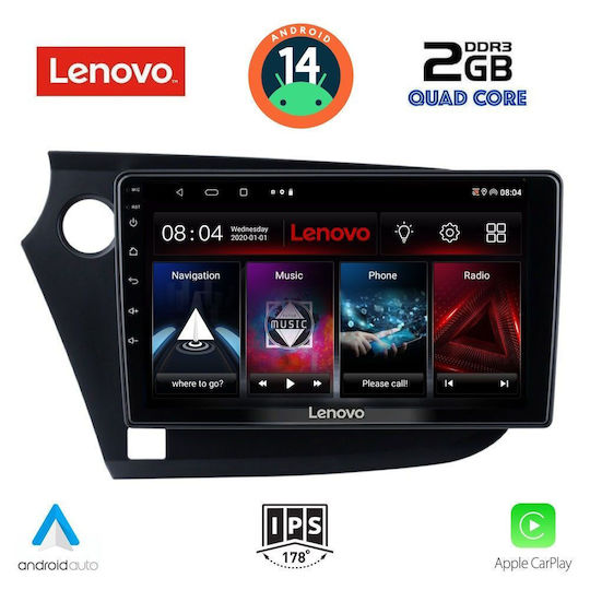 Lenovo Автомобилна Аудио Система (Блутут/USB/AUX/WiFi/GPS/Apple-Carplay/Android-Auto) с Тъчскрийн 9"