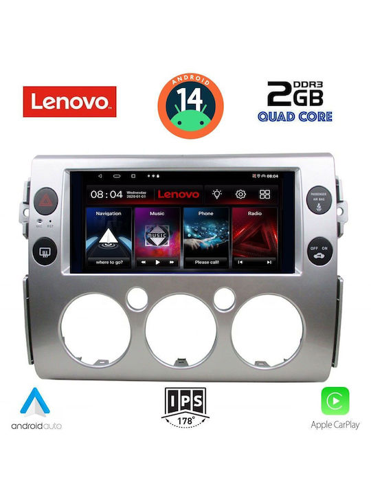Lenovo Car Audio System for Toyota FJ 2007-2013 (Bluetooth/USB/AUX/WiFi/GPS/Apple-Carplay/Android-Auto) with Touch Screen 9"