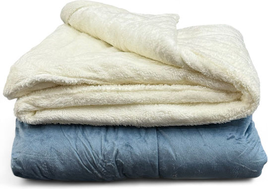Olia Home Husă de pătură Super Dublu 220x240cm Albastru