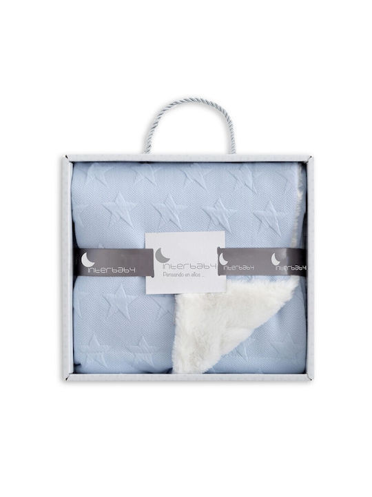 Interbaby Blanket Nursery Swaddling Blankets Universo Blue Blue 80x110cm