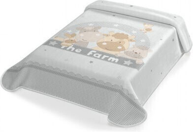 Belpla Blanket Spanish Nursery Swaddling Blankets Ster 664 Velvet Gray Grey 80x110cm