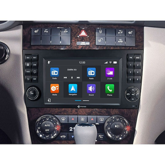 Dynavin Auto-Audiosystem für Mercedes-Benz C Klasse / CL Klasse / CLC Klasse 1999-2004 (Bluetooth/USB/WiFi/GPS/Apple-Carplay/Android-Auto) mit Touchscreen 7"