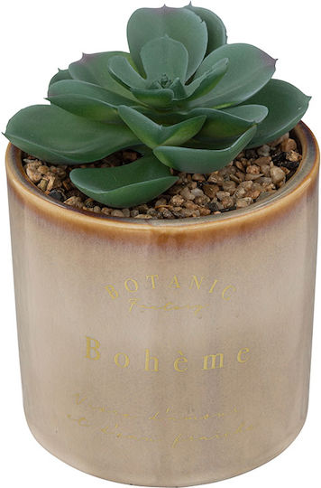Künstliche Pflanze im Töpfchen Kaktus Beige 14cm Atmosphera