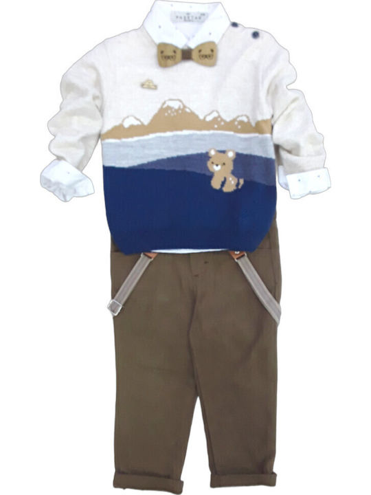 Hashtag Kids Clothing Set with Beige Pants 4 Pieces