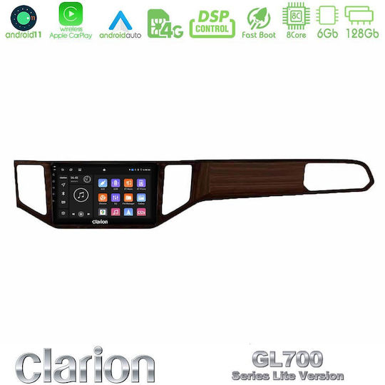 Clarion Car Audio System for Volkswagen Sportsvan 2014-2020 (Bluetooth/USB/WiFi/GPS/Apple-Carplay/Android-Auto) with Touch Screen 9"