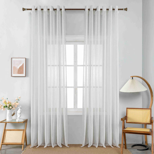 Homeone Vorhang mit Grommet Weiß 270x290cm