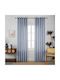 Homeone Perdea cu Capse Albastru deschis 280x270cm