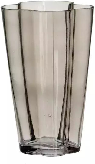 Ixia Regal Vase Glas Grau 15x15.5xH25cm