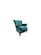 Sessel Samt Petrol Blau 82x86x90cm