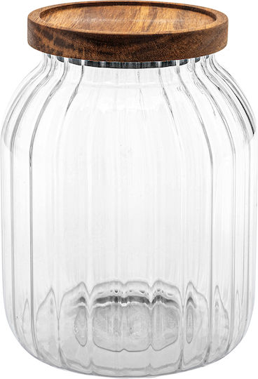 Atmosphera General Use Vase with Lid Glass Transparent 2000ml 1 Piece