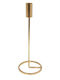 Koopman Candle Holder Metal in Gold Color 25cm 1pcs