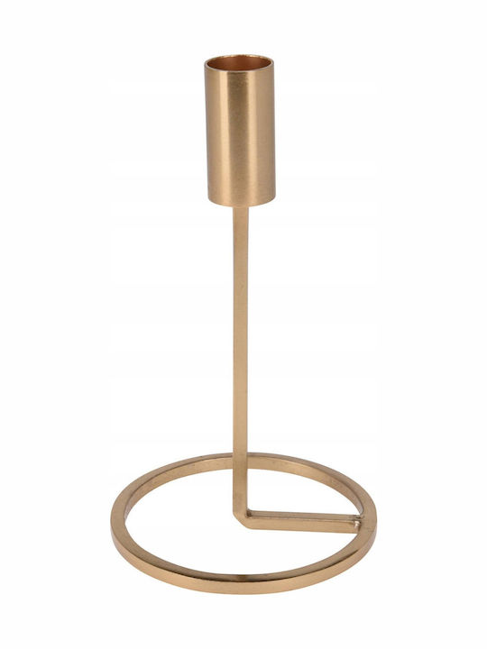 Koopman Candle Holder Metal in Gold Color 10x19cm 1pcs