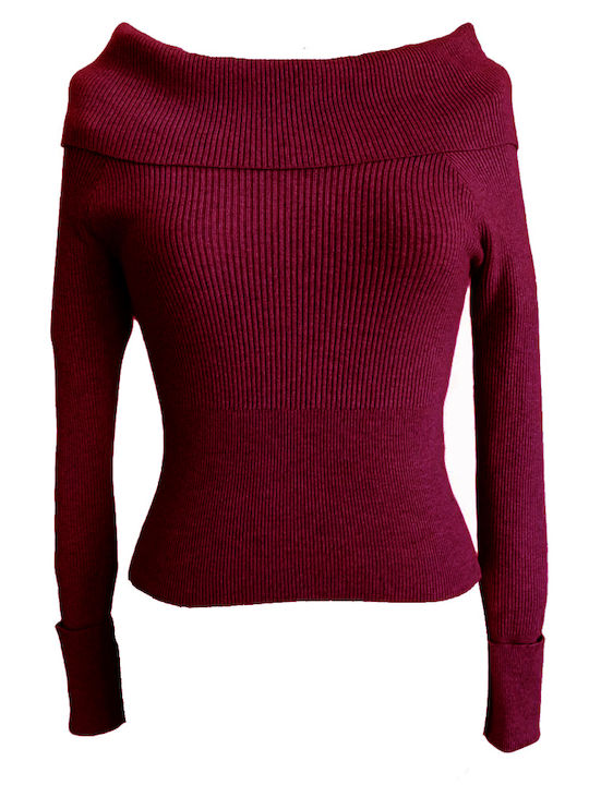 Women's Long Sleeve Sweater Burgundy