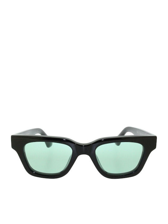Chimi Women's Sunglasses with Black Plastic Frame and Green Lens 11 BLACK TEALGREEN