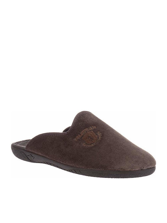 Adam's Shoes Зимни мъжки чехли Кафяв