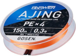 Fishing Line Gosen Ajing Answer X4 150 Orange Pe 0.4 Fishing Line Gosen Ajing Answer X4 150 Orange Pe 0.4