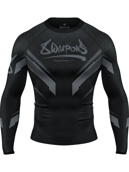 8 Weapons Long Sleeve Shirt 8300009-1-BKBK for Jiu-Jitsu Black