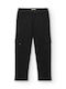 Pantaloni Cargo din Material Textil pentru Copii Black