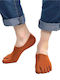 Axid Βαμβακερή Αόρατη Κάλτσα Δάχτυλα Toe Socks Μονόχρωμη Πορτοκαλι
