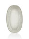 By Bone Serving Platter Oval made of Porcelain White 19x11cm