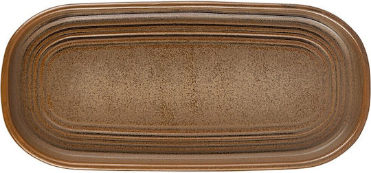 By Bone Servierplatte Oval aus Porzellan Braun 20.5x20.5cm 12Stück