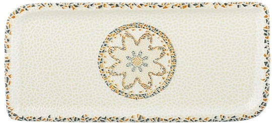 By Bone Servierplatte Rechteckig aus Porzellan Beige 30x17.5cm 6Stück