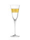 Julia Champagne Glasses for Wedding made of Crystal Gold 1pcs