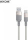WK Wdc-45 Magnetic / Braided USB 2.0 Cable USB-C male - USB-A 66W PD Γκρι 1m
