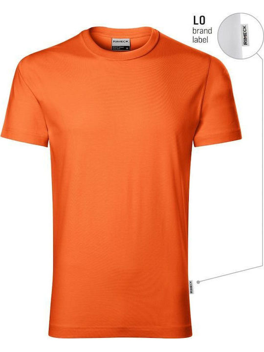 Rimeck Ανδρικό Διαφημιστικό T-shirt Κοντομάνικο σε Πορτοκαλί Χρώμα