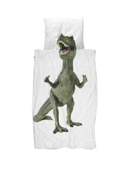 Snurk Set Kids Duvet Cover Single with Pillowcase White 160x220cm