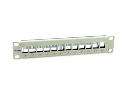 Equip Patch Panel Keystone για Rack 1U 10" 12 Θ...