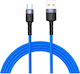 Tellur Cablu USB 2.0 Braided LED USB-C Masculin - USB-C Albastru 1.2m TLL155344