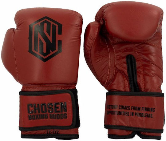 Chosen Mănuși de Box din Piele pentru Competiție Roșii