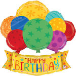 29" Birthday Banner Balloon Multicolored Balloons