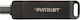 Patriot Rage R550 1.0TB USB 2.0 Stick with connection USB-A & USB-C Black