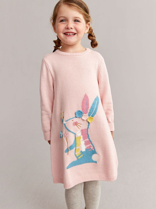 Kinderkleid Set mit Strumpfhose Rosa