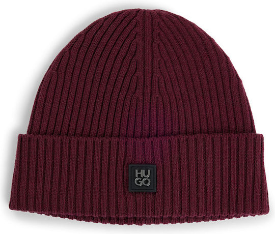 Beanie Beanie Knitted in Burgundy color