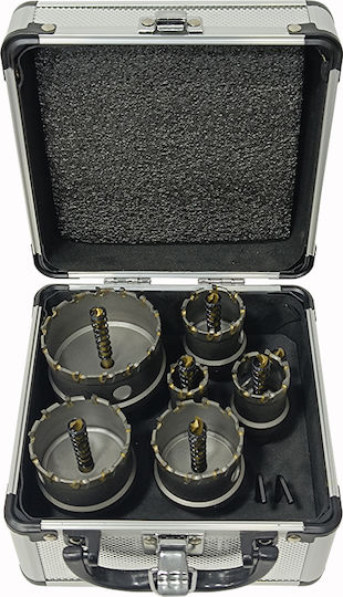 SKS Tools Сет от коронки за дупки Карбиден с диаметър от 22mm до 65mm за Метал