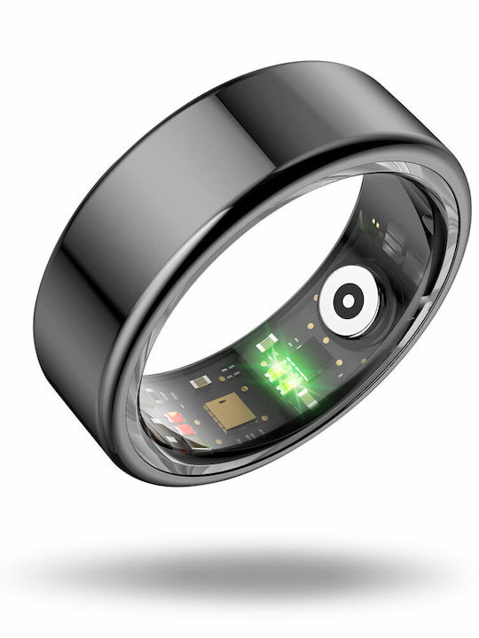 Ksix Saturn Smart Ring 21.4mm Wasserdicht mit Pulsmesser Schwarz